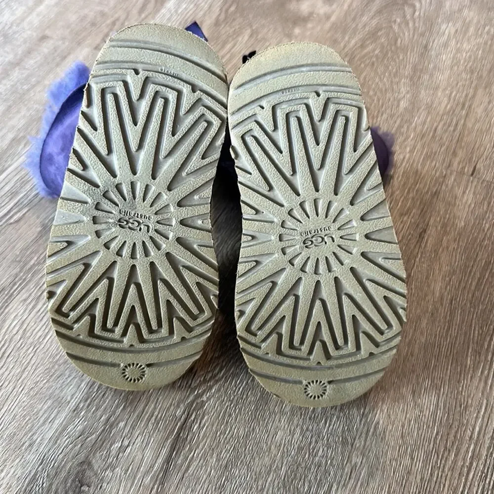 UGG Bailey‎ Bow II Boots Eggplant Purple Size 9 Winter Sheepskin